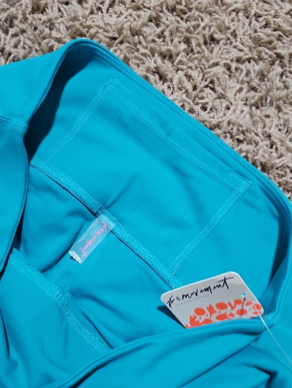 NWT Free People Leggings Wavy "Curvy Waters" Large - Picture 5 of 9
